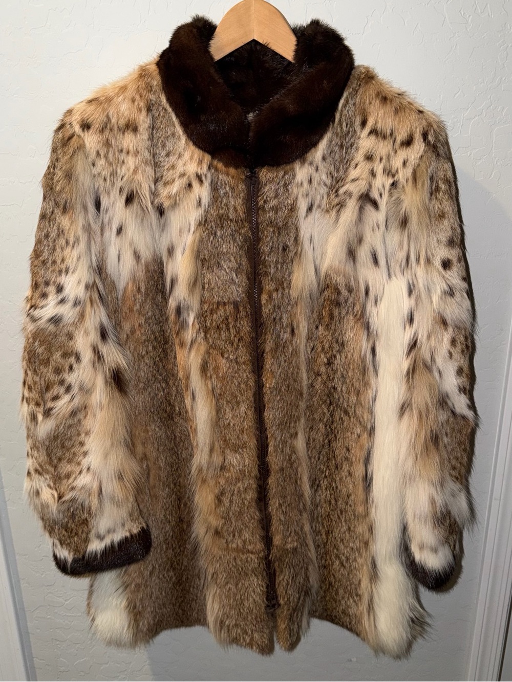 Vintage Lynx, Mink and Fox Fur Coat